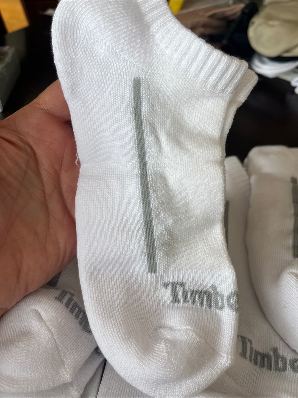 NWOT unisex Timberland White Low-Cut No-Show Athletic Socks - 8 Pack - Picture 2 of 4